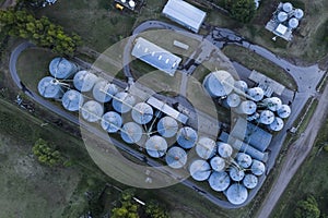 Grain storage steel silos