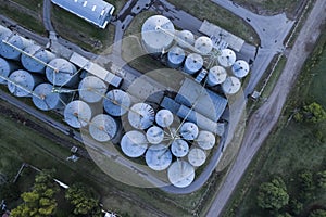 Grain storage steel silos