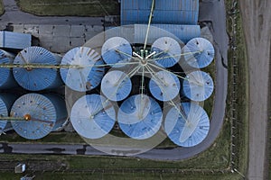 Grain storage steel silos