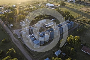 Grain storage steel silos