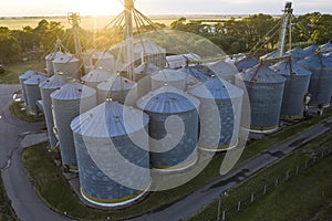 Grain storage steel silos