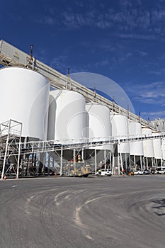 Grain storage tanks