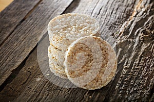 Grain Wafers set on old wooden