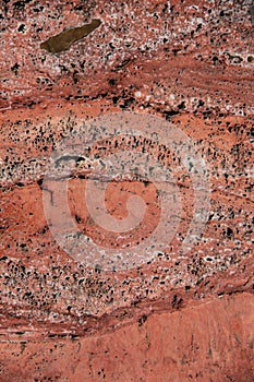 Grains on polished granite