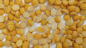 Gram split pulse Chickpea Chana dal 16:9 image size closeup