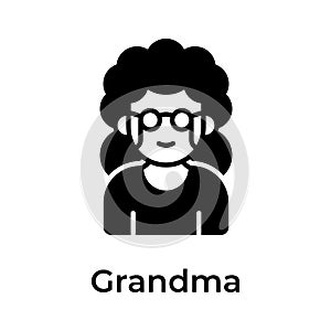 Grama avatar vector design, ready for premium use