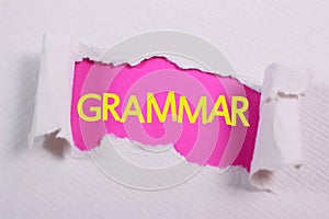 Grammar, Educational Linguistic Words Quotes Concept photo