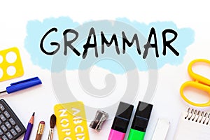 Grammar, learn language concept