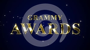 grammy award gold animated grammy award day gold background with sparkling star alpha particles looping 4k