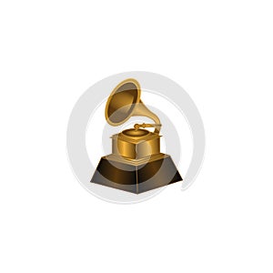 Grammy Award Vector Icon Illustration.