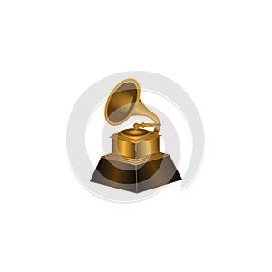 Grammy Award Vector Icon Illustration. photo