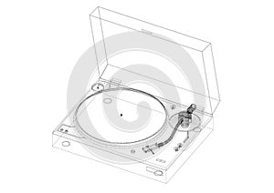 Gramophone Architect blueprint - isolated