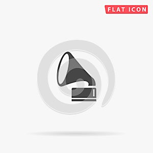 Gramophone flat vector icon