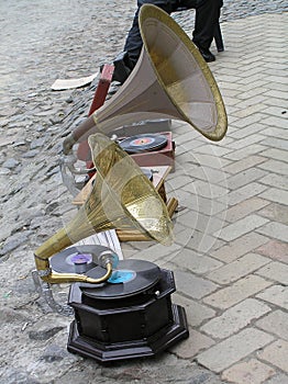 Antique gramophones