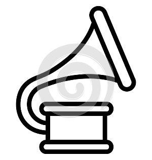 Gramophone Isolated Vector Icon which can easily modify or edit