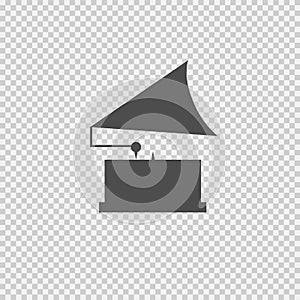 Gramophone vector icon eps 10. Simple isolated illustration