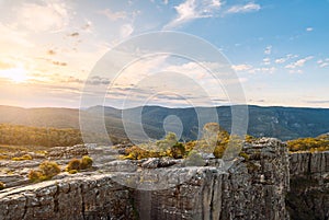 Grampians mountains viewed at sunset, Victoria, Australia