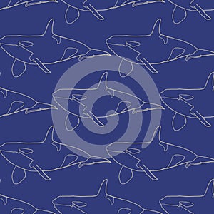 Grampus seamless pattern