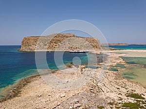 Gramvousa island and Balos Lagoon on Crete