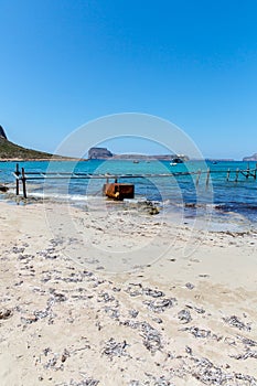 Gramvousa, island Crete, Greece. Balos beach.