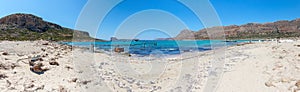 Gramvousa, island Crete, Greece. Balos beach. Magical turquoise waters, lagoons, beaches