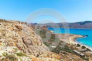 Gramvousa island near Crete, Greece. Balos beach.