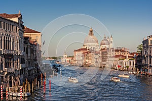 The Gran Canal in Venice with the Basilica Santa Maria Della Salute
