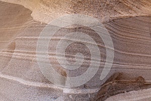 Gran Canaria, amazing sand stone erosion figures in ravines on Punta de las Arenas cape