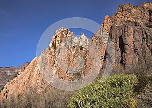 Gran Canaria, Canary Islands, hiking route up the White Cliff, Risco Blanco