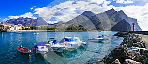 Gran Canaria island- picturesque traditional fishing village La Aldea de San Nicolas de Tolentino