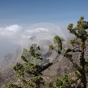 Gran Canaria, landscape of the central montainous part of the island, Las Cumbres, ie The Summits photo