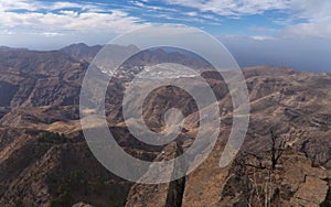 Gran Canaria, landscape of the central montainous part of the island, Las Cumbres, ie The Summits, hiking route to Altavista photo