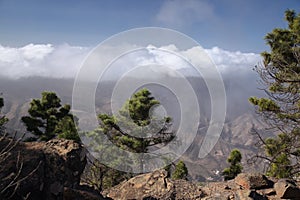 Gran Canaria, landscape of the mountainous part of the island in the Nature Park Tamadab