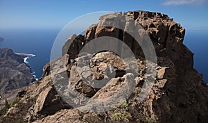 Gran Canaria, landscape of the mountainous part of the island in the Nature Park Tamadaba