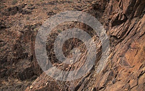 Gran Canaria, landscapes along the hiking route around the ravive Barranco del Toro at the southern part of the  island