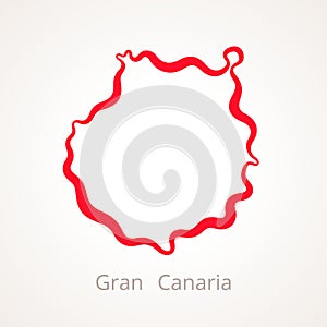 Gran Canaria - Outline Map