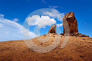 Gran canaria Roque Nublo blue sky
