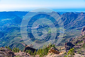 Gran Canaria viewed from Pico de las Nieves, Canary islands, Spain