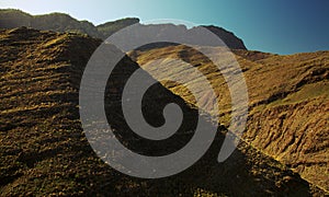 Gran Canaria, volcanic landscape of mountain valley Barranco Oscuro photo