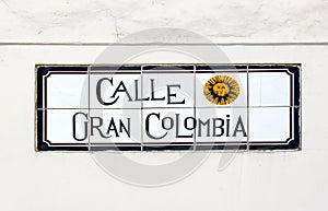 Gran Colombia Street Sign in Cuenca photo