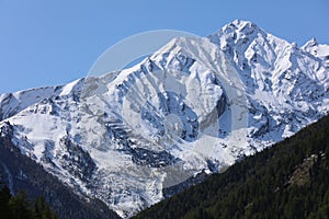 Gran Paradiso Massif from Cogne. Valle D`Aosta photo