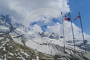 Gran Paradiso mountain peak in Italy Alps