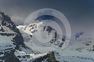 Gran Paradiso peak and National Park in Italy, Aosta Valley.