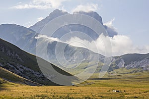 Gran Sasso mountain with clouds