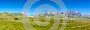 Gran Sasso mountain summit at Campo Imperatore plateau, Abruzzo, Italy