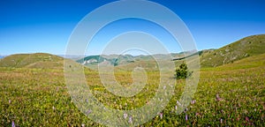 Gran Sasso mountain summit at Campo Imperatore plateau, Abruzzo, Italy