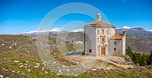 Gran Sasso National Park - Abruzzo - Italy - Santa Maria della Pieta church .