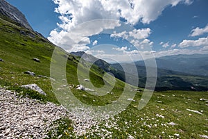 Gran Sasso National park. Abruzzo, Italy in summer season