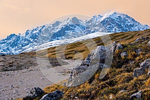 Gran Sasso National Park - Campo Imperatore plain - Abruzzo region in Italy