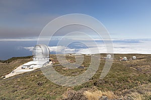 Gran Telescopio Canarias, Roque de los Muchachos Observatory ORM on La Palma, Canary Islands, Spain photo